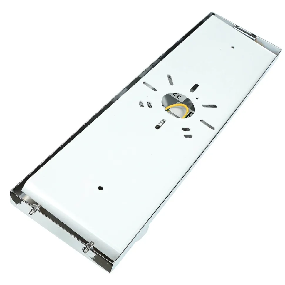 Stilvolle Badlampe LED IP44 Glas Schirm Weiß Chrom