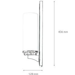 Stilvolle Badlampe LED IP44 Glas Schirm Weiß Chrom