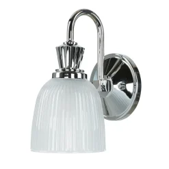 Stilvolle Badleuchte mit LED IP44 Riffelglas COSTILLA