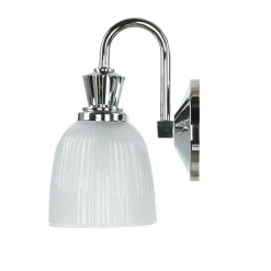 Stilvolle Badleuchte mit LED IP44 Riffelglas COSTILLA