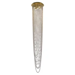 Stilvolle Deckenlampe Metall Glas GU10 Ø65 cm 5-flammig