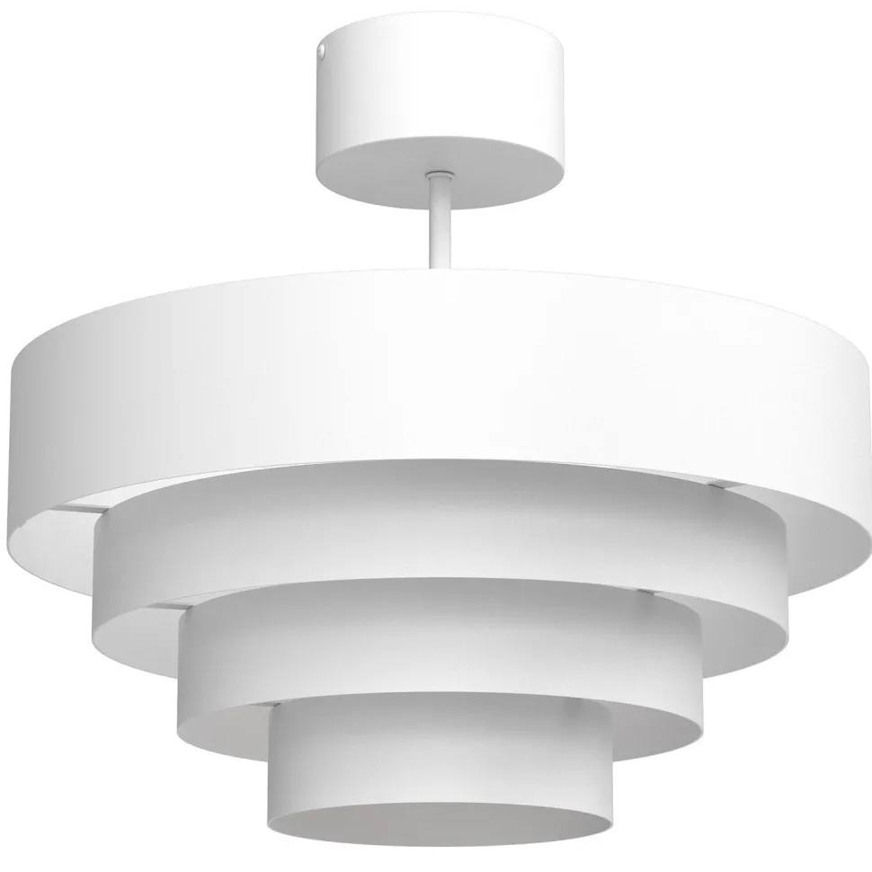 Stilvolle Deckenlampe Metall Weiß Ø39 cm E27 indirekt