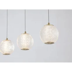 Stilvolle Hängelampe Metall G9 100 cm lang in Messing