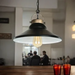 Stilvolle Hängeleuchte IRON in Schwarz