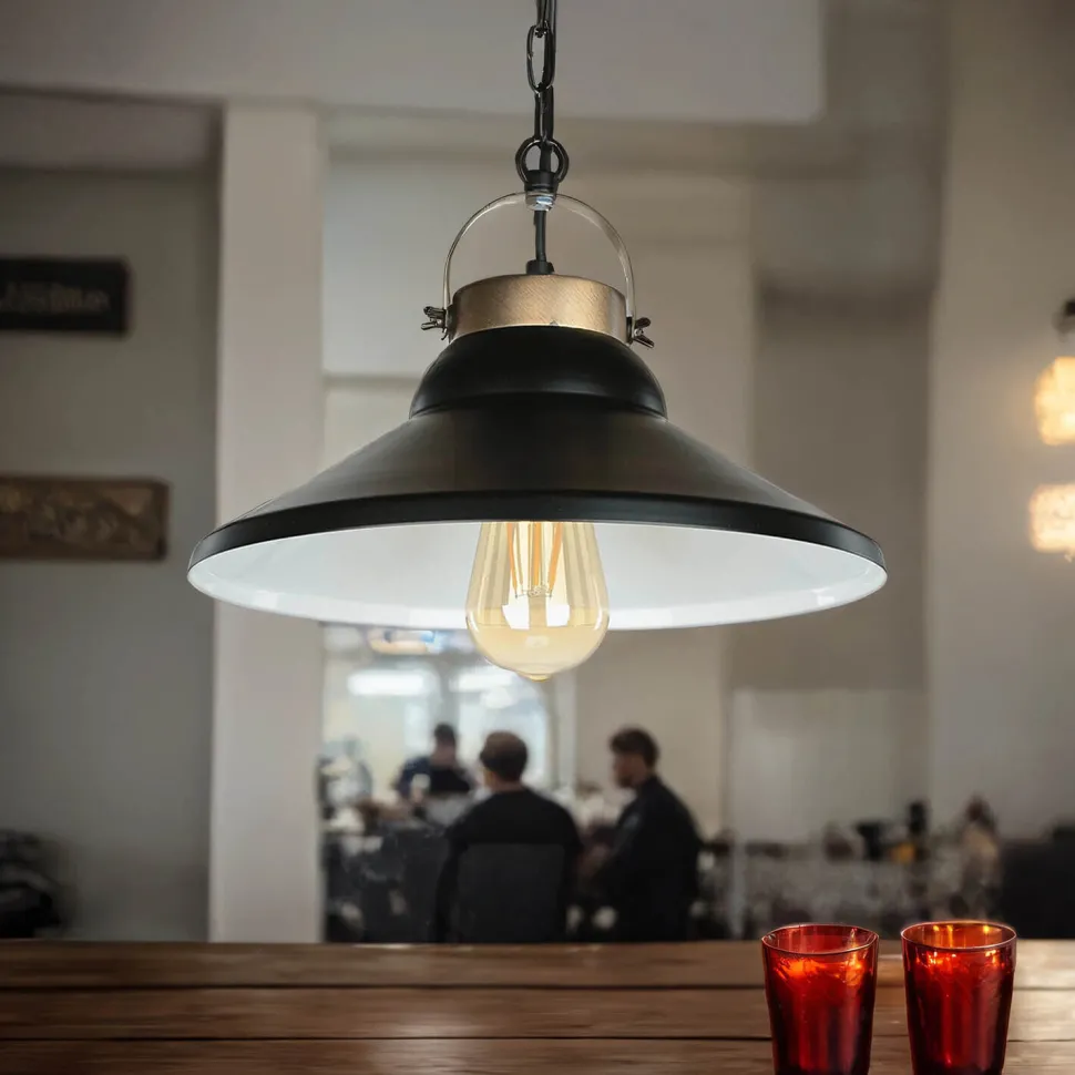 Stilvolle Hängeleuchte IRON in Schwarz