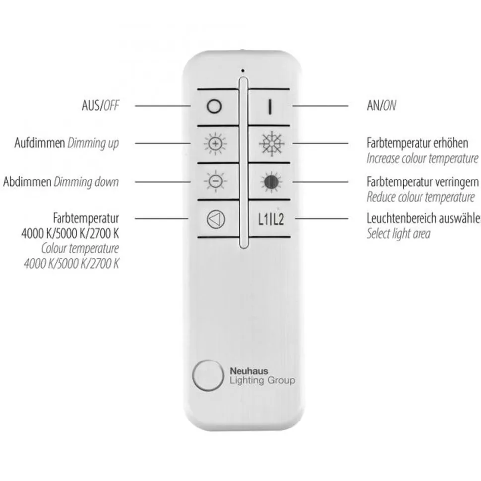 Stilvolle LED Deckenlampe Silber Fernbedienung dimmbar