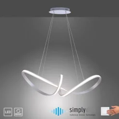 Stilvolle LED Hängelampe in Stahl L:91 cm 39 W dimmbar