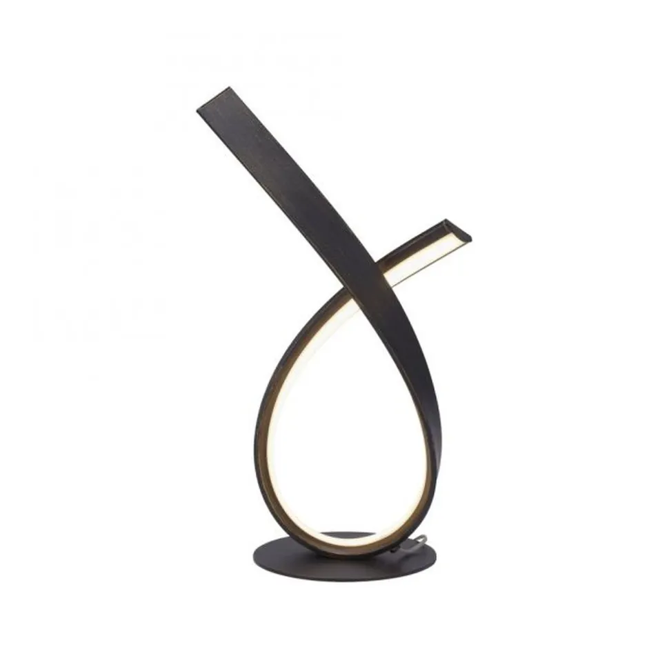 Stilvolle LED Tischlampe in Rostbraun 38,5 cm dimmbar