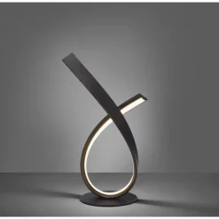 Stilvolle LED Tischlampe in Rostbraun 38,5 cm dimmbar