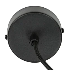 Stilvolle Pendellampe Rif Schwarz breiter Schirm