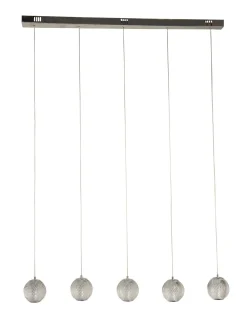 Stilvolle Pendelleuchte in Chrom Metall G9 100 cm lang