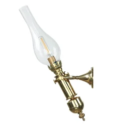 Stilvolle Wandleuchte GRETA Messing Glas Antik