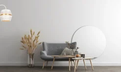 Stilvolle Wandleuchte Metall Weiß Gold H:25 cm E27