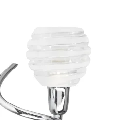 Stilvolle Wandleuchte Serpe in Chrom