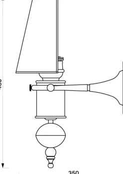 Stilvolle Wandleuchte VELIERO Maritim aus Messing