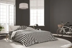 Stoff Hängelampe blendarm Schwarz Beige E27 Ø40 cm rund