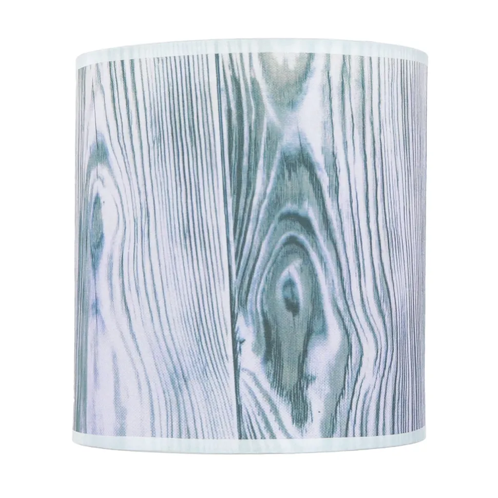 Stoff Wandlampe ALICE Lila Holz Optik Loft Design E27