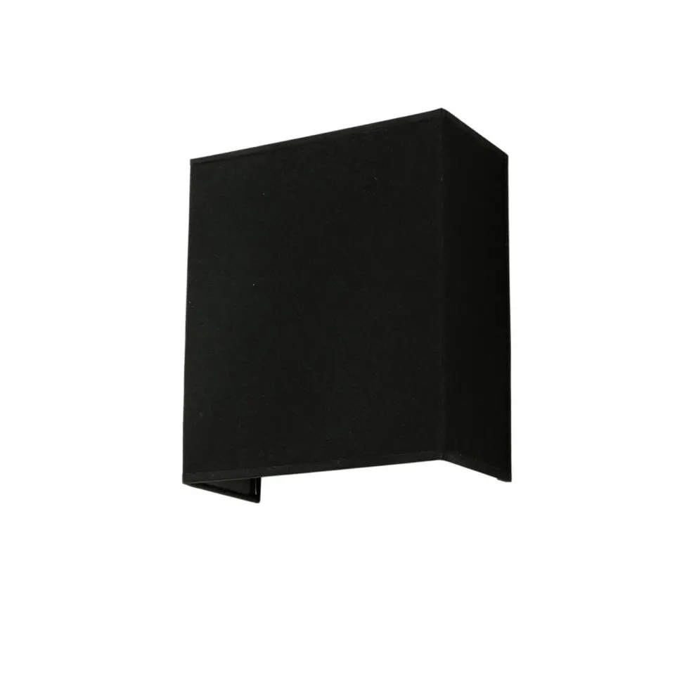 Stoff Wandleuchte Schwarz eckig E27 Loft Design ALICE