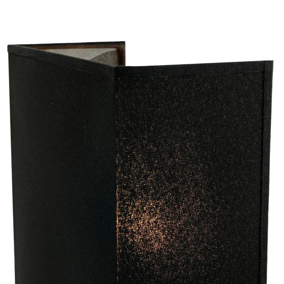 Stoff Wandleuchte Schwarz eckig E27 Loft Design ALICE