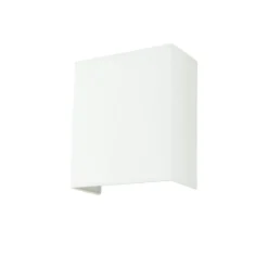 Stoff Wandleuchte Weiß eckig Loft Modern E27 ALICE