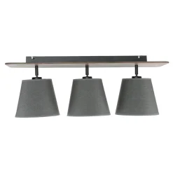 Stoffschirm Deckenleuchte AWINION in Grau 3-flmg