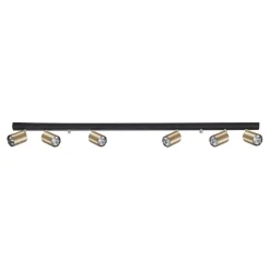 Strahler Leiste EYE Messing 6-flmg Lampe Spot