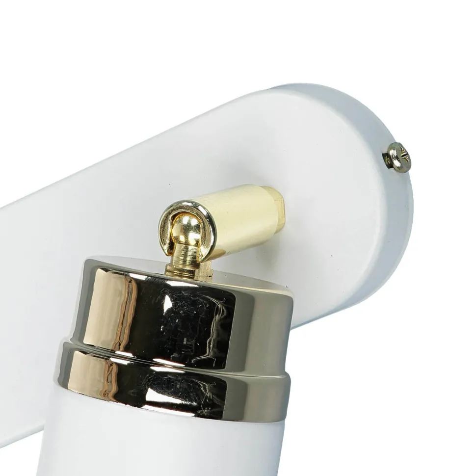 Strahler Weiß Gold 90 cm 6-flammig GU10 Metall