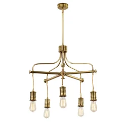 Stylische COLGAR Messing 5xE27 verstellbar Lampe