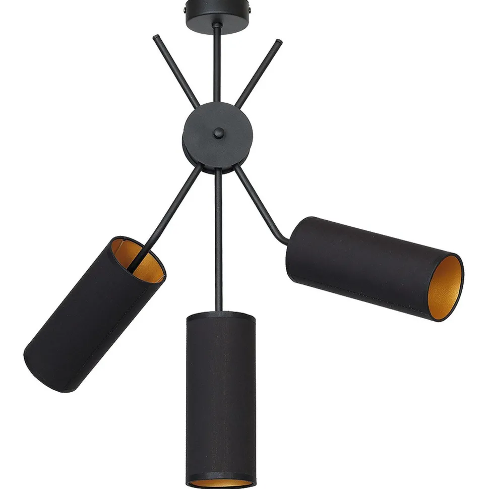 Stylische Deckenleuchte TUTTO Schwarz Wohnzimmer