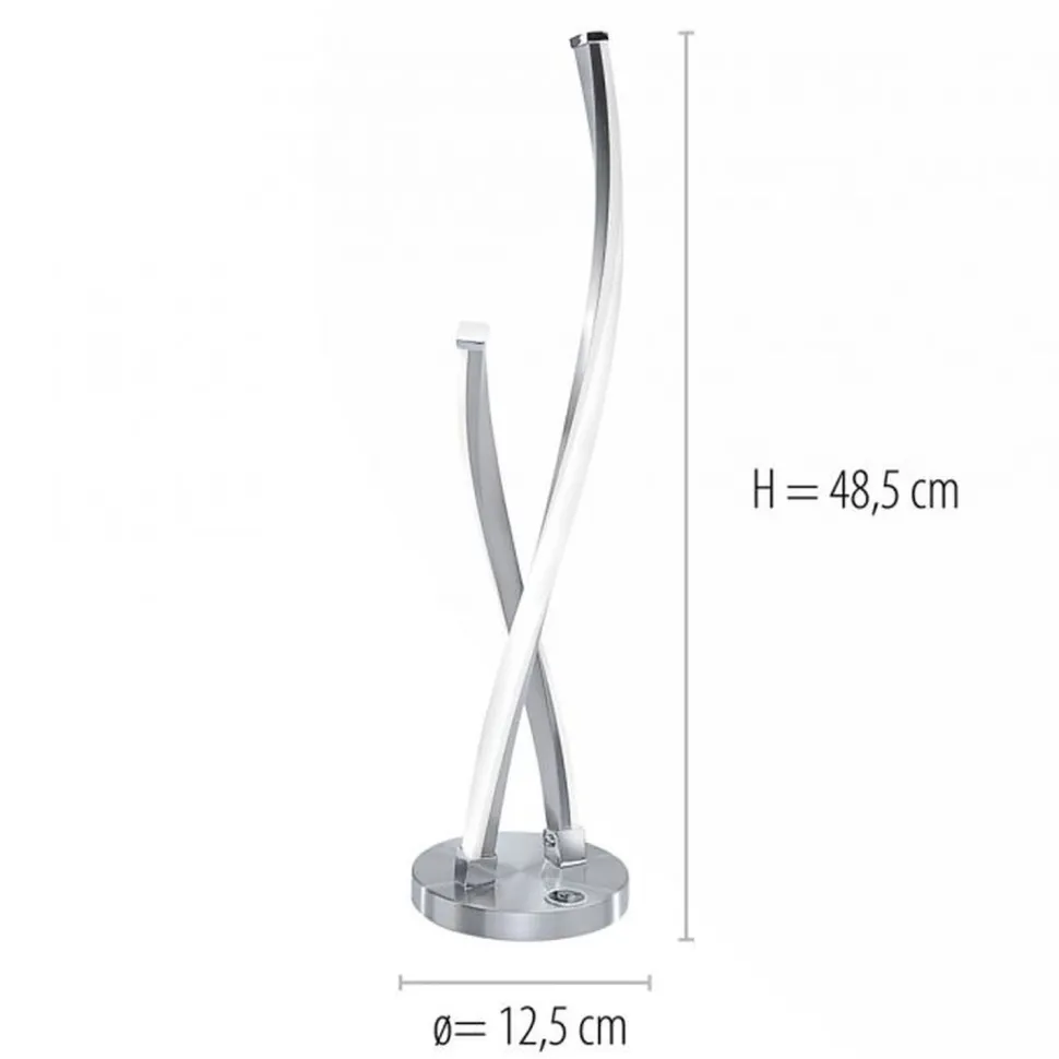 Stylische LED Tischlampe in Stahl 13 W dimmbar Touch