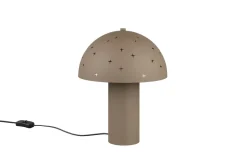 Stylische Tischlampe Taupe Metall E14 32,5 cm Sterne