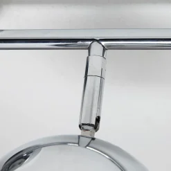 Stylischer Deckenstrahler Chrom Retro lang E14