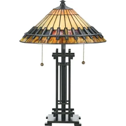 Tiffany Lampe Tisch Zugschalter 57cm hoch Premium Design