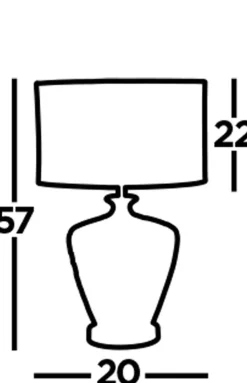 Tischlampe Chrom Weiß E27 57 cm Ø 36 cm Stoff Keramik