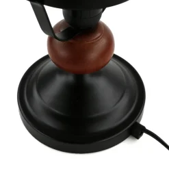 Tischlampe Echt-Holz Glas Landhausstil rustikal