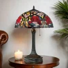 Tischlampe FARFALLA 8 Buntglas 58cm Tiffany Lampe