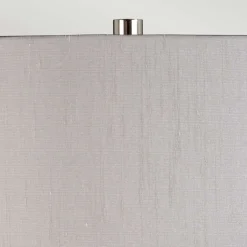 Tischlampe Glas Stoff 67,5 cm beleuchteter Sockel