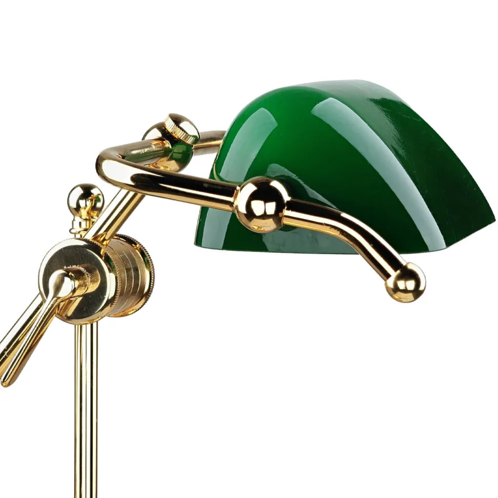 Tischlampe Gold 24K Echt-Messing Jugendstil