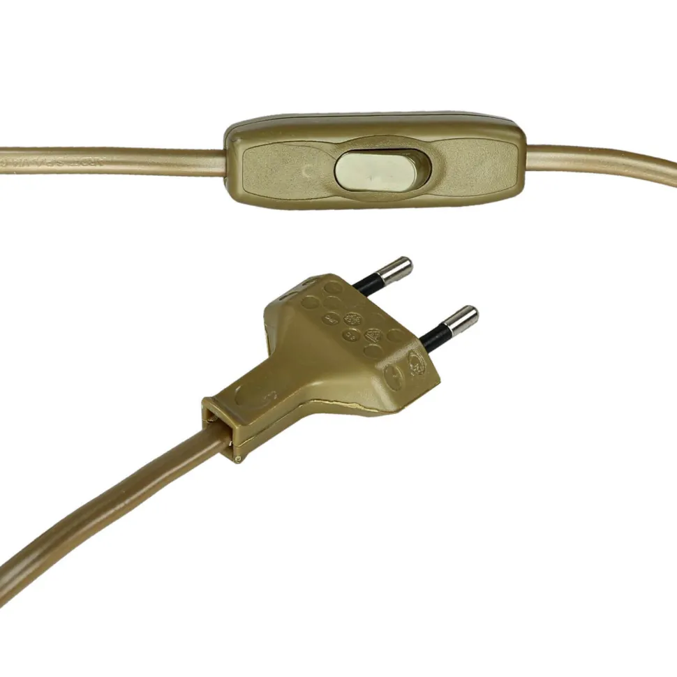 Tischlampe Gold 24K Echt-Messing Jugendstil