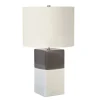 Tischlampe Keramik 60cm hoch Creme Grau Nachttisch