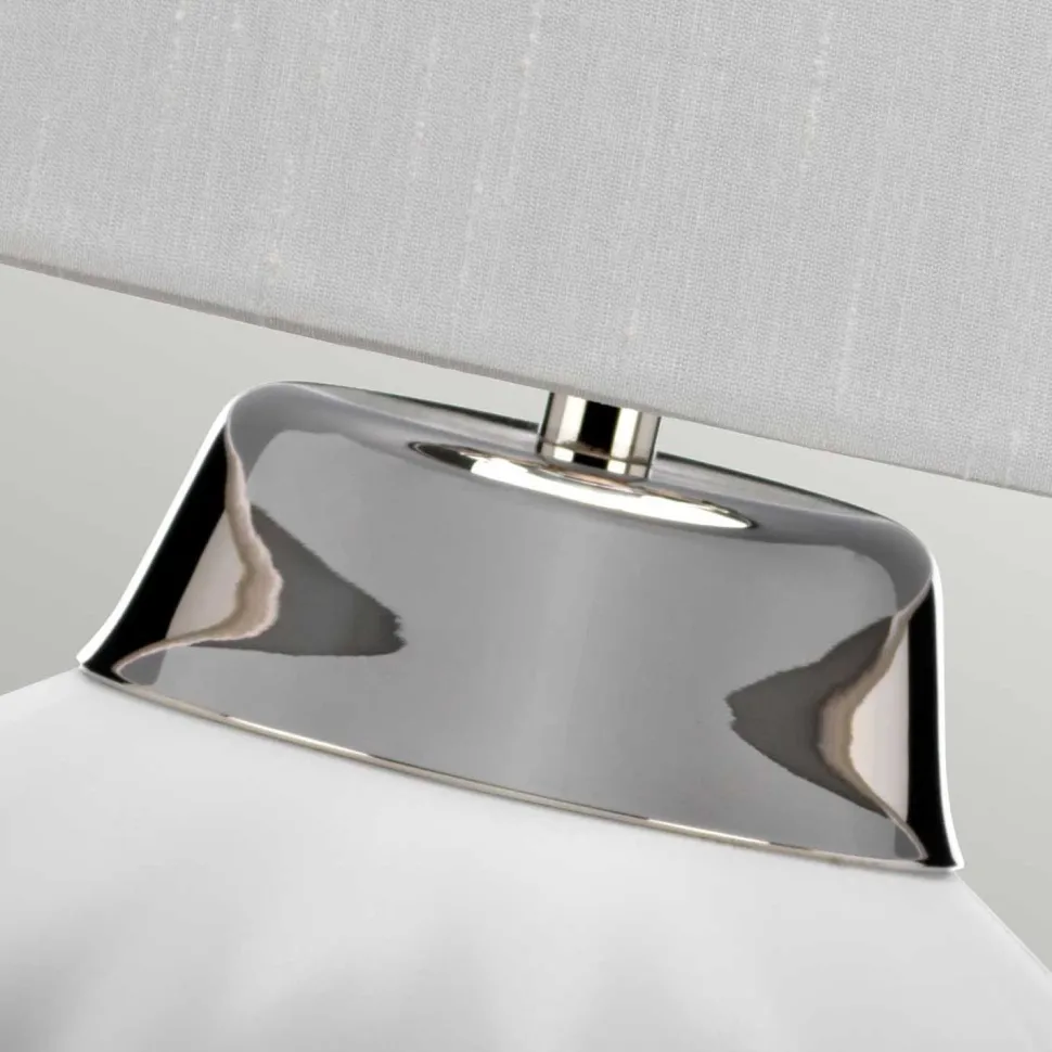 Tischlampe Keramik Stoff E27 56,2 cm hoch OLWEN