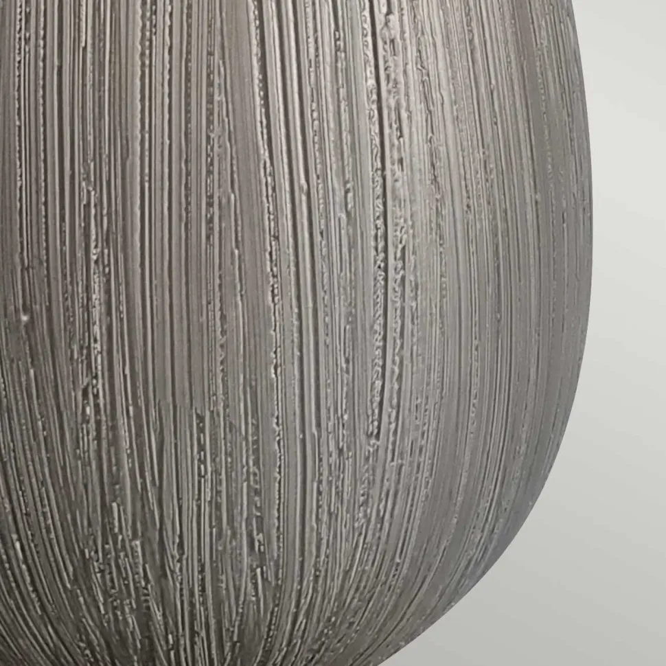 Tischlampe Keramik Stoff 54 cm E27 Modern in Silber Grau