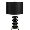 Tischlampe LAZI Schwarz Porzellan H:60cm Lampe