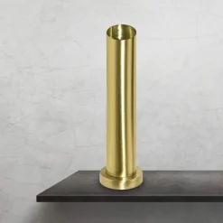Tischlampe Messing H: 43 cm Ø 8,5 cm schmal massiv E27