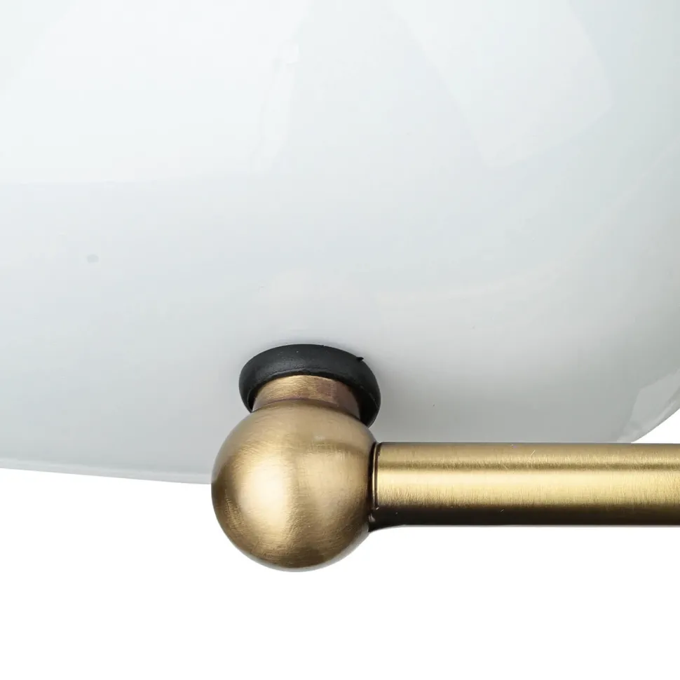 Tischlampe Messing in Bronze mit Glas Premium