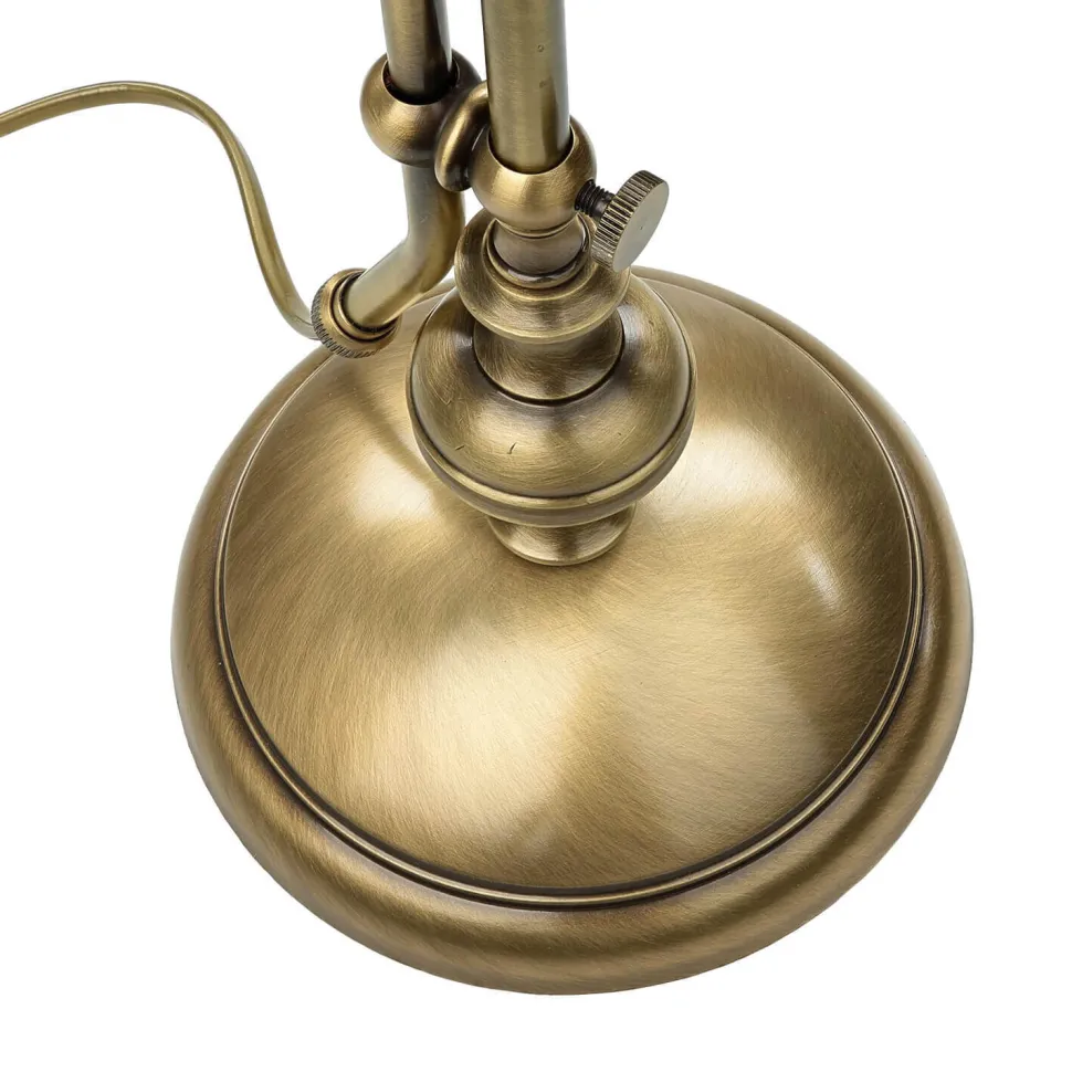 Tischlampe Messing in Bronze mit Glas Premium