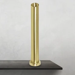 Tischlampe Messing massiv 62,5 cm hoch Ø 8,5 cm schmal E27