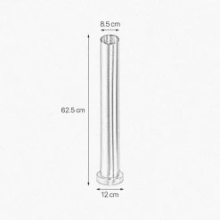 Tischlampe Messing massiv 62,5 cm hoch Ø 8,5 cm schmal E27