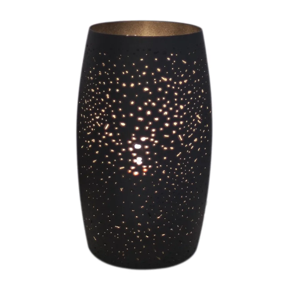 Tischlampe Metall 26 cm hoch Schwarz E27 dekorativ GITTE