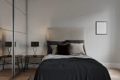 Tischlampe Metall Stoff 52 cm Schwarz-Chrom Schwarz E27